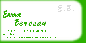 emma bercsan business card